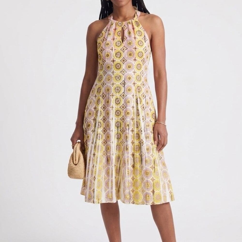 Cocomo Retro Floral Pleated Fit & Flare Dress Size M NWT